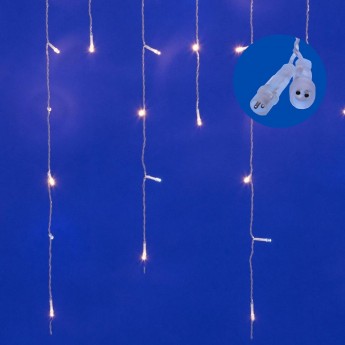 Бахрома светодиодная с эффектом мерцания UNIEL ULD-B25006-440/TTK WARMWHITE-WHITE IP44 Бахрома светодиодная с эффектом мерцания UNIEL ULD-B25006-440/TTK WARMWHITE-WHITE IP44