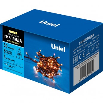 Гирлянда Uniel UDL-S0500-050/DGA WARM WHITE IP20 MINI Гирлянда Uniel UDL-S0500-050/DGA WARM WHITE IP20 MINI