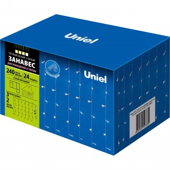 Гирлянда UNIEL ULD-C2030-240/TTK WARMWHITE-WHITE IP44