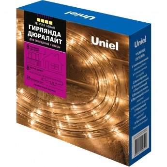 Гирлянда UNIEL ULD-D50 8M/С08 IP44 WARM WHITE Гирлянда UNIEL ULD-D50 8M/С08 IP44 WARM WHITE