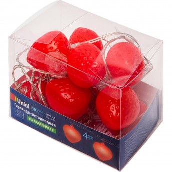Гирлянда UNIEL ULD-S0400-010/STB/2AA RED IP20 STRAWBERRY