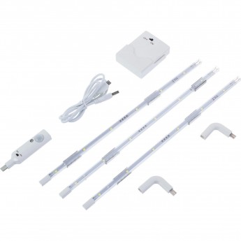 Комплект светодиодных полосок UNIEL ULM-F42-3W/4200K SENSOR IP20 WHITE с датчиком движения 10Lux Комплект светодиодных полосок UNIEL ULM-F42-3W/4200K SENSOR IP20 WHITE с датчиком движения 10Lux