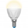 Лампа светодиодная UNIEL LED-G45-7W/WW/E14/FR PLP01WH картон UL-00000773