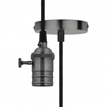 Патрон декоративный с проводом 1м и креплением UNIEL DLC-V-S24K/E27 TS/1M/BL PEARL BLACK Патрон декоративный с проводом 1м и креплением UNIEL DLC-V-S24K/E27 TS/1M/BL PEARL BLACK