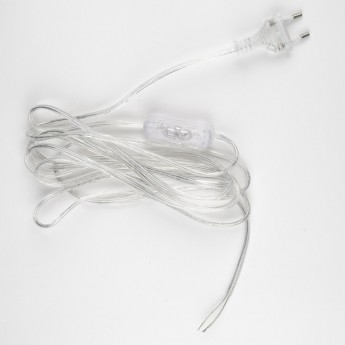 Сетевой шнур с вилкой и выключателем UNIEL UCX-C12/01A-450 CLEAR Сетевой шнур с вилкой и выключателем UNIEL UCX-C12/01A-450 CLEAR