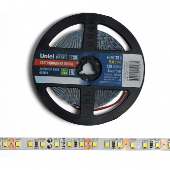 Светодиодная лента UNIEL ULS-M13-2835-120LED/m-8mm-IP20-DC12V-9,6W/m-5M-6500K PROFI катушка в герметичной упаковке Светодиодная лента UNIEL ULS-M13-2835-120LED/m-8mm-IP20-DC12V-9,6W/m-5M-6500K PROFI катушка в герметичной упаковке